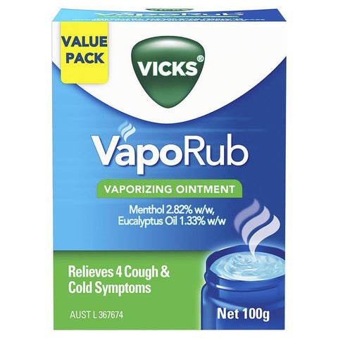 VICKS VAPO RUB VAPORUIZING OINTMENT 100G