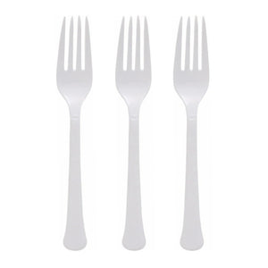 DISPOSABLE PLASTIC FORK 20PK